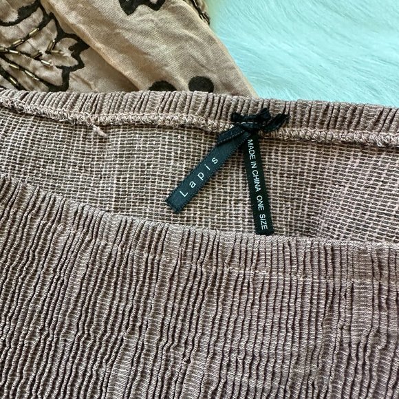 Anthropologie Lapis Dress Skirt Convertible Peach Pink Beaded Boho #A097B OS - Picture 4 of 8